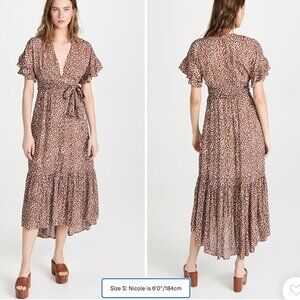MinkPink Leopard Print Cayman Hi-Lo Midi Dress
